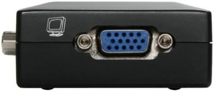 Rosewill RKV-2p 2 Port Slim Desktop PS / 2 KVM Switch w / Audio & amp; Mic / Crna školjka