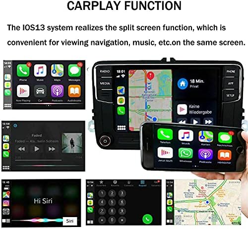 Scumaxcon Car Stereo Carplay Android Auto MIB2 RCD360 PRO Bluetooth RVC USB 6.5 TOCKSCREEN za VW Jetta Golf