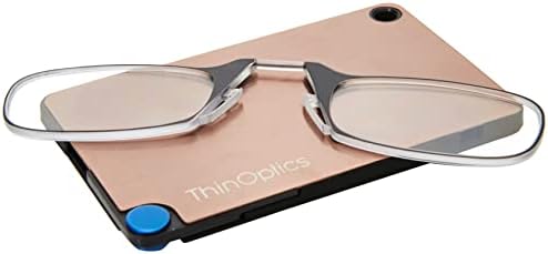 ThinOptics nehrđajući čelik Tanak novčanik sa čitačima / naočalama za čitanje pravokutnog