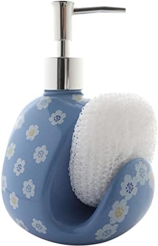Wayuto keramički dozator sapuna za kuhinjskog sudopera sa držačem spužve za tekuću ruku boce pumpe za kupatilore,