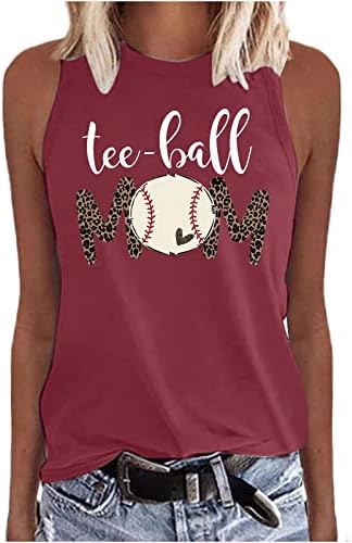 2023 bejzbol košulja za ženske trkačke tenk dopis Ispis bejzbol mama ljetni prsluk vrhunska rukava majica