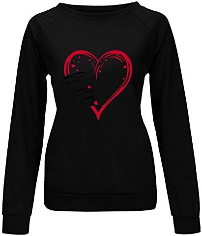 ADSSDQ School Valentines Dnevna košulja Ladie's Pleased Hearts Majica okrugli izrez Osnovni komforni topliji