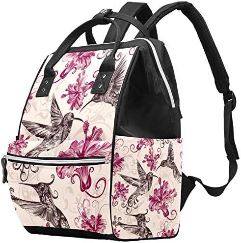 Prekrasne hummingbirds i cvijeće torba za pelene ramena ruksake promjene torbe