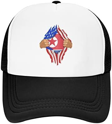 Sjedinjene Američke Države i sjeverne Koreja zastava Dječja bejzbol kapa, ima dobru funkciju prozračne,