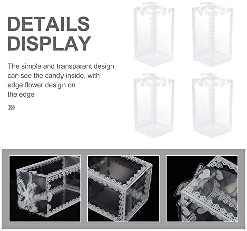 Prettyzoom 10pcs Clear Foots Prozirni plastični poklon kutije Macaron Cupcake kutije za vjenčanje bombona