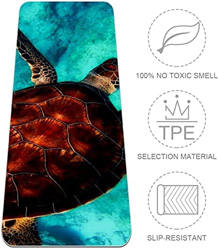 Siebzeh morska kornjača Premium debela prostirka za jogu Eco Friendly Rubber Health & amp; fitnes neklizajuća