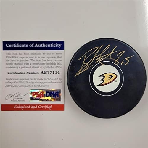 Ryan Getzlaf autogram potpisao Anaheim Ducks Puck ~ PSA / DNK COA - AUTOGRAMIRANI NHL Pakovi