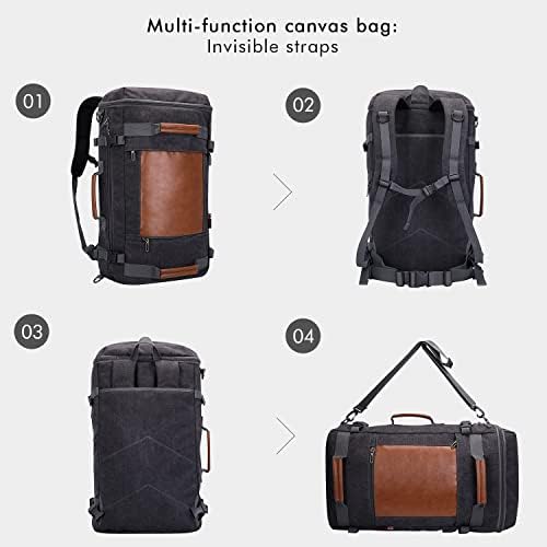 Witzman Travel Backpack s USB punjenjem porta Veliki nož na platnu ruksak Duffel prtljaga za muškarce za