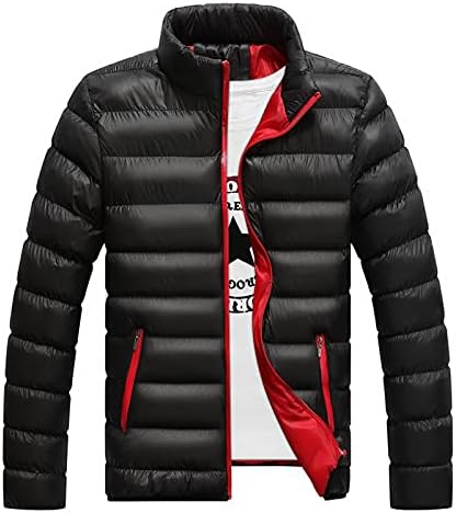 Muška zimska jakna za puffer Lagana dugih rukava zatvarač sa okovratnikom do kraja tople pamučne jakne kaputi