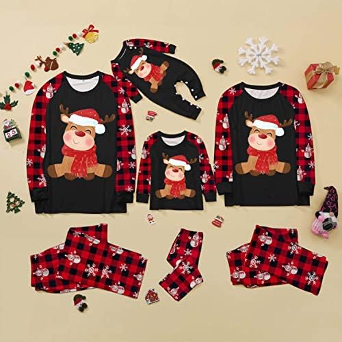 XBKPLO božićni pidžami postavio porodicu Porodica, porodični podudaranje zimskih prazničnih kajama Pajama