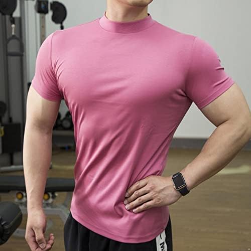 Loodgao muški lažni vrat kratki rukavi Slim Fit teretana Vježba majica Bodybuilding fitnes mišić majice