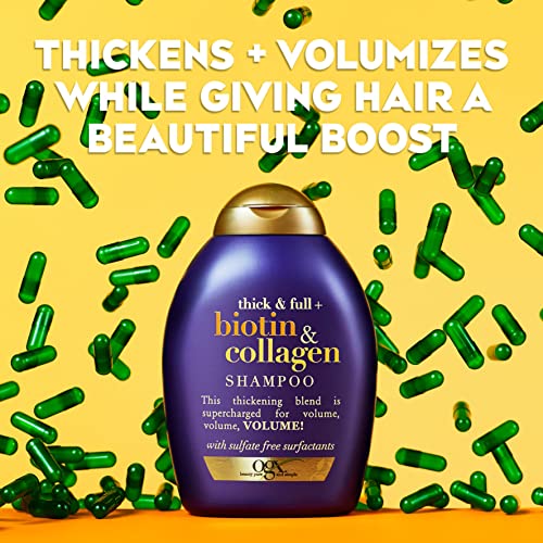 OGX Thick & Full + Biotin & amp; Collagen Volumizing Shampoo za tanku kosu, šampon za zgušnjavanje s vitaminom