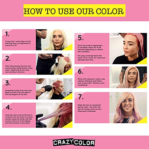 Crazy Color farba za kosu - veganska polutrajna boja kose bez okrutnosti-privremena boja za prethodno posvijetljenu