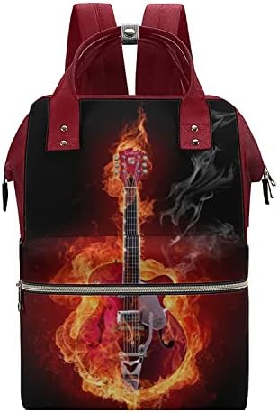 FunnyStar Fire Electric Guitar Ispirana torba za bag bag tapačke torbe vodootporne turističke torbe za mamu