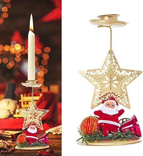 Božić Kovanog Željeza Svijećnjak Ukrasi Božić Svijeća Stola Ukras Svijećnjak Ukrasi Božić Ornament Kugle