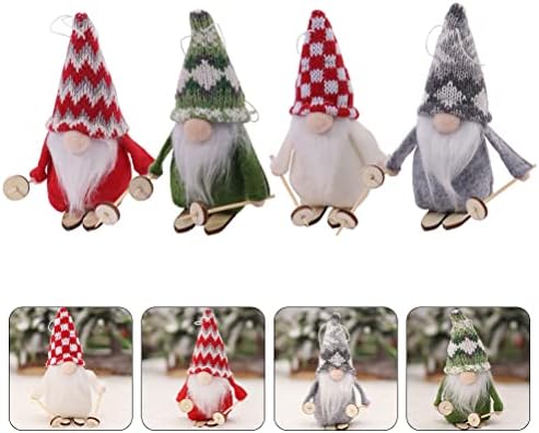 Tendycoco 4pcs crtioon lutka privjesci za lutke bez lica za božićne privjeske za božićne stable lutke viseći