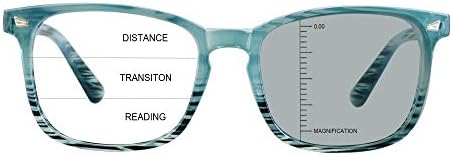 Lambbaa Vintage Square Progressive Multifokalne prezbijske naočale, fotohromične sive sunčane naočale za