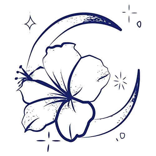 6 listova biljne sokove tetovaže naljepnice Fantasy Moon cvijeće cvijeće ženska polu-stalna vodootporna