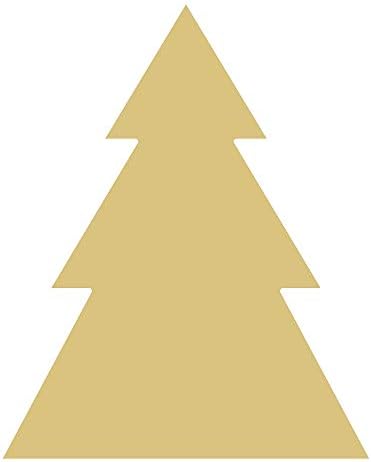 Drvo izrez nedovršeno Drvo Božić šuma Holiday vrata vješalica MDF oblik platnu stil 18