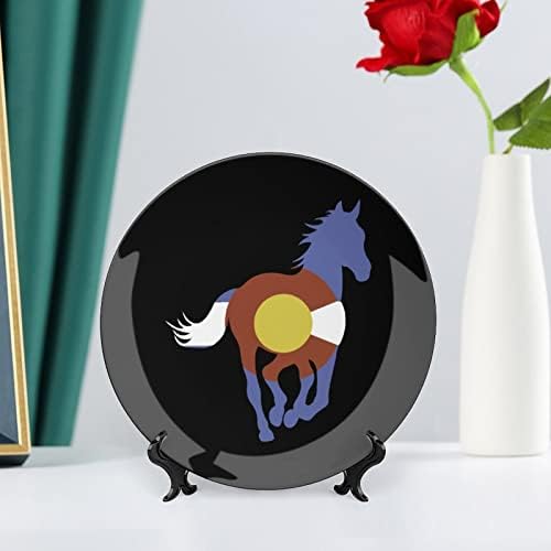 Kolorado divlja konjašarska ukrasna ploča sa postoljem Custom Bone Kina Početna ploča za kućnu kuhinju