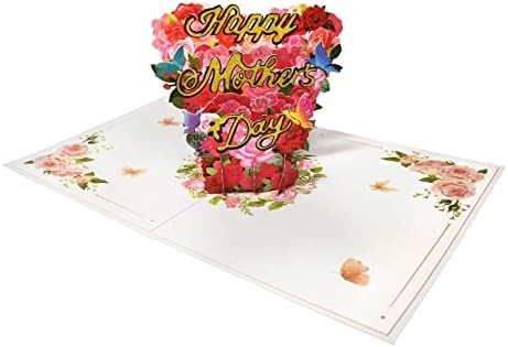 Pozdrav ART Sretna čestitka za Majčin dan,8 x 6 Iskačuća kartica –ručno rađena čestitka za Sretan Majčin