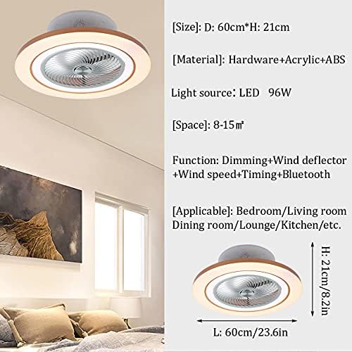 CUTYZ ventilator sa plaftom 3 brzine Mute ventilator osvetljenje LED zatamnjeni stropni ventilator sa daljinskim upravljačem i modernim dnevnim boravkom mirna ventilatora