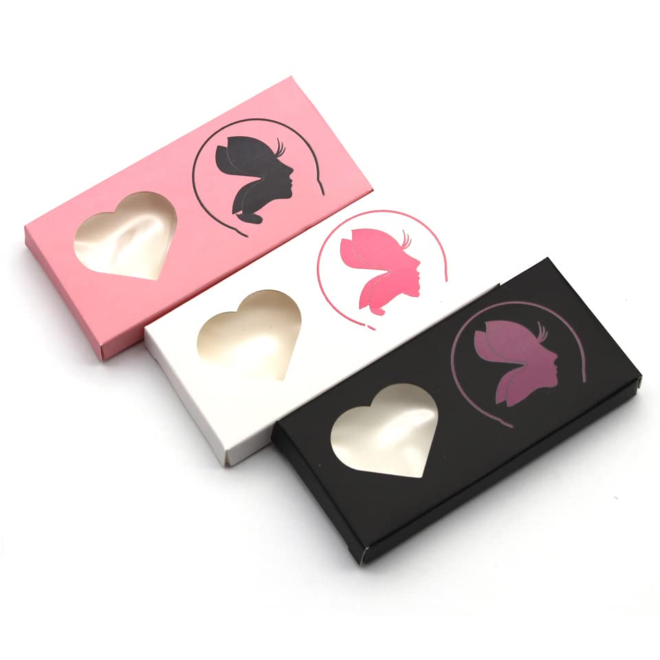 Leptir mermerne kutije za trepavice pakovanje prazne crne ružičaste boje trepavice u obliku srca, X08 kutija