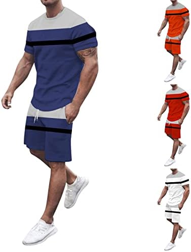 XXBR Sportski odijelo za muške majice i kratke hlače Dvodijelni set modni ispis kratki rukav casual majica