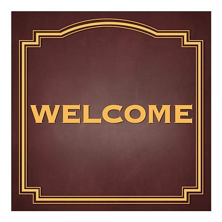 CGsignLab | Prozor Welcome -classic Brown Cling | 12 x12