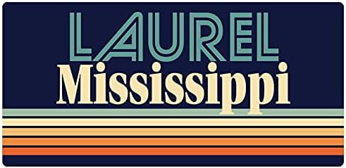 Laurel Mississippi 2,5 x 1,25-inčni vinilni naljepnica za vinil retro dizajn