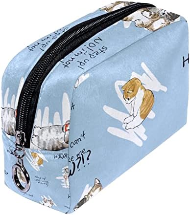 Tbouobt Torba za šminku Travel Cosmetic torba torbica torbica sa patentnim zatvaračem, crtani film za mačke