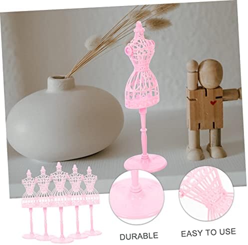 MOBESTECH 6pcs odjeća za prikaz plastike Manequin Mini model štanda za štand za štand za odjeću Dječje lutke
