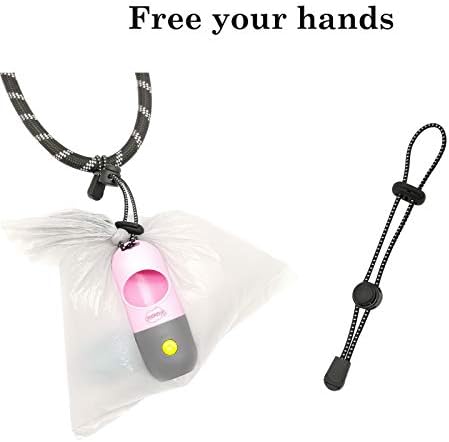 Držač torbi za pseće Kakice sa LED svjetiljkom / dozator kesa za kućne ljubimce za povodac|posuda za pseće