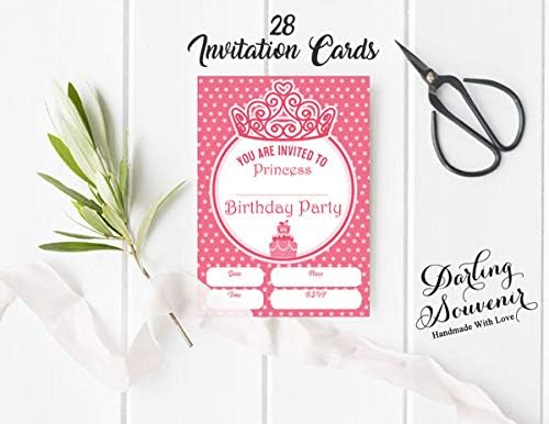 Darling Souvenir Pink Rođendanska pozivnica za ispis Ispis ili pišite u praznim pozivnicama Paket za zabavu