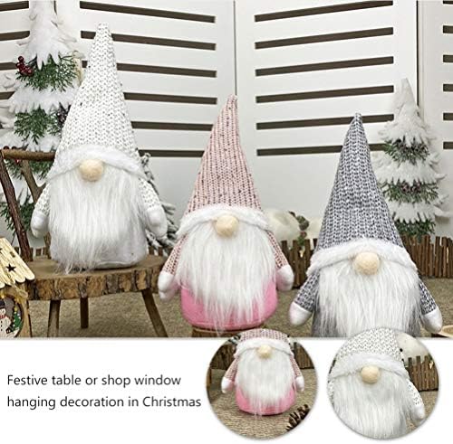 BESTOYARD 3kom Božić Tomte Santa ornament tkanina skandinavski švedski Santa Gnome figurica vilenjak lutka