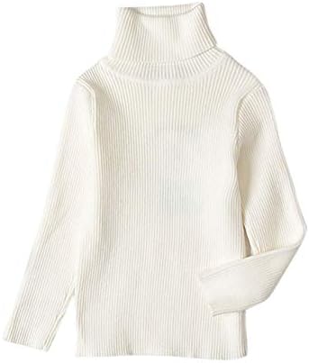 DJEPA toplo meko meko pulover džemper duks toddler Crochet Kids Solid pletene turtleneck Girls CAT kombinezone