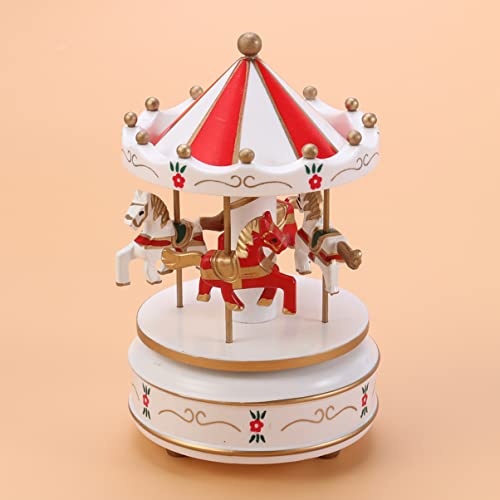 Veemoon Box Go- -, Rođendanska igračka glazba karusel Bijeli pokloni Valentine's Glazbeni crveni božićni