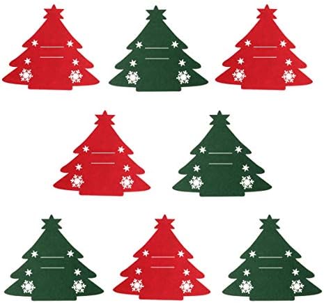 Aboofan 8pcs Božićni pribor za kunis za božićno drvce Silverware Torbe džepovi noževi viljuške torbe stolni