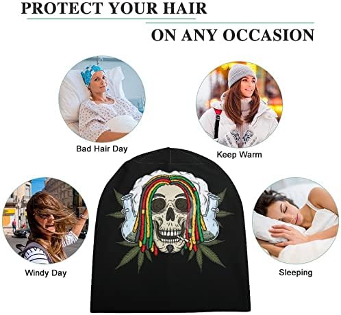 Korov lubanja Beanie Cap Mekana topla pulover kapu s lubanjem kapa za spavanje za spavanje za uniseks
