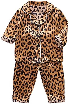 Pamuk Božić Baby Boy djevojka Outfits Leopard Print kratki rukav dugme dole 2kom dojenčad Snowsuit 9 12
