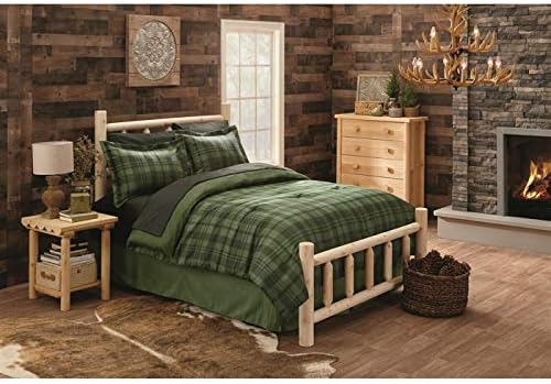 CASTLECREEK drveni okvir kreveta sa uzglavljem, dekor kabine, za teške uslove rada, rustikalni, puni, cedrovina