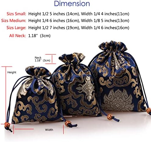 Mnogo 6 Premium vezica poklon torbe satenski nakit torbica za vjenčanje za zabavu Favor Present Platnena