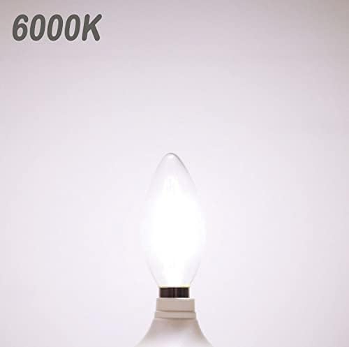 Lamsky E14 LED žarulja sa žarnom niti u obliku svijeće, E14 Evropska osnovna sijalica, Daylight 6000k 200LM