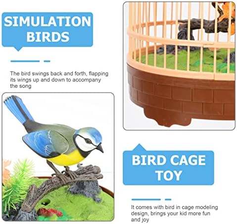 Hanabass Parrot igračke lažne ptičje kavez igrača za pjevanje cvrkuta u kavezu Zvuk aktivira realistična