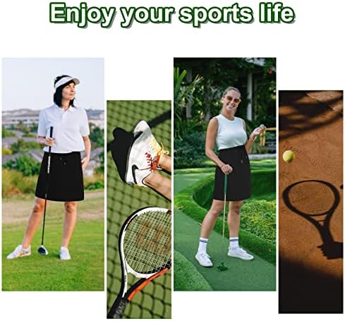 Teniska suknja za žene sa džepovima Atletska skirt rastegnuta dužina koljena Golf High Squik suknje kratke