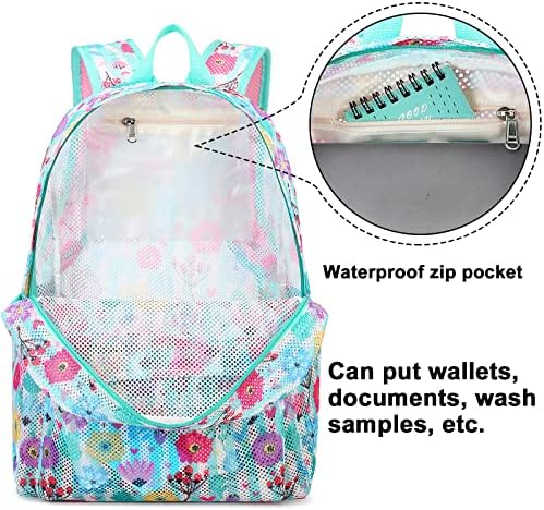 CAMTOP mrežasti ruksak za djecu djevojčice poluprozirni pogled kroz čvrst školski ruksak ležerni dnevni