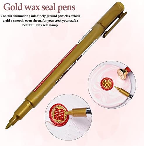 ZLYY 4pcs Metalik olovka za brtvu za brtvu za brtvu za brtvljenje za vjenčanje za brtveni kovertu