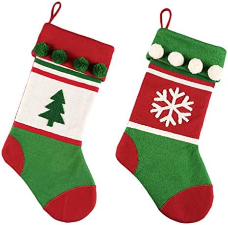 Doitool Nativity Ornamenti 2pcs Božićne čarape Xmas Viseći pletene čarape Kamin Trenutni torba ukrasi za