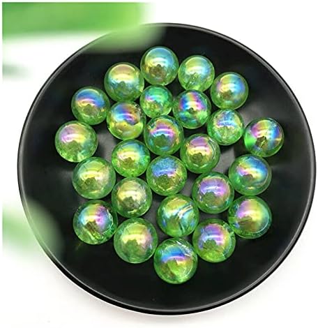 Suweile JJST 1pc 16-19mm zeleni titanijum aura elektroplativši kvarcne kristalne sfere kuglice zacjeljivanje