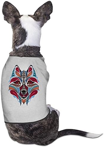 PET mačja glava vuk afrički indijski totem Mekani ljetni citat Sigurnost Kratka rukava za pse velike sive